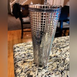 Chrome grid venti Starbucks tumbler